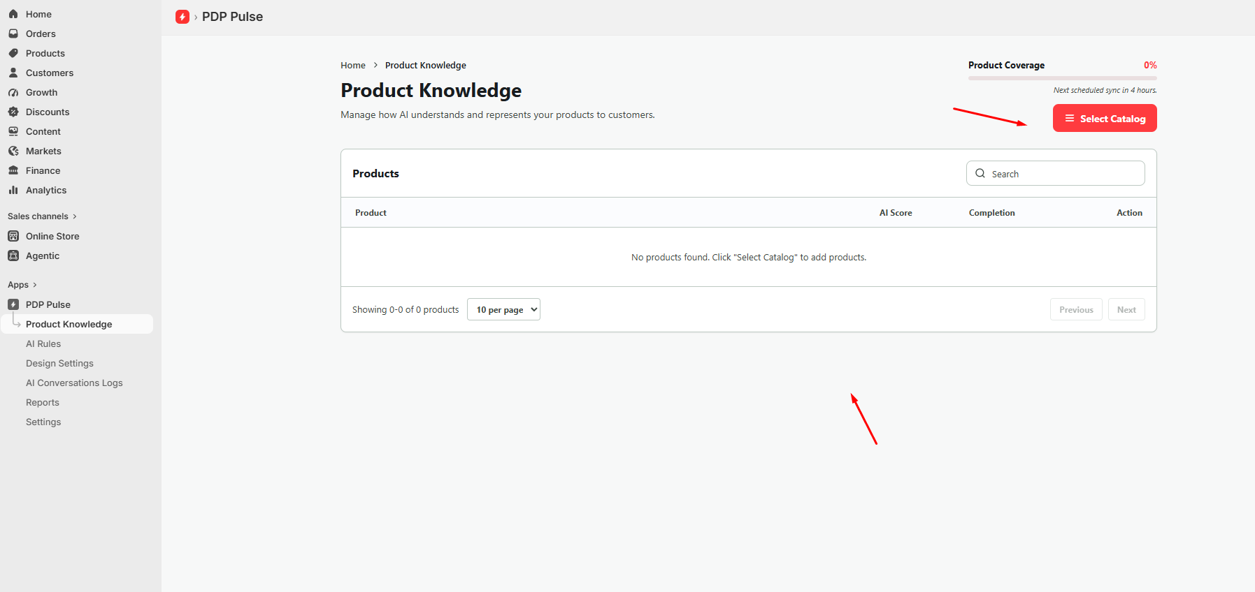 Step 2: Select Catalog