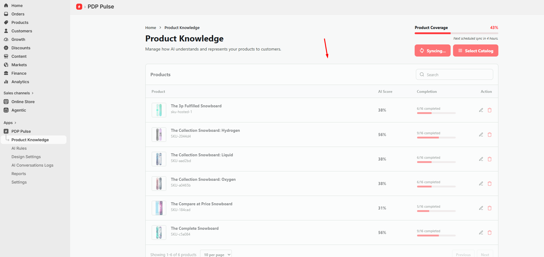 Step 2: Syncing Products