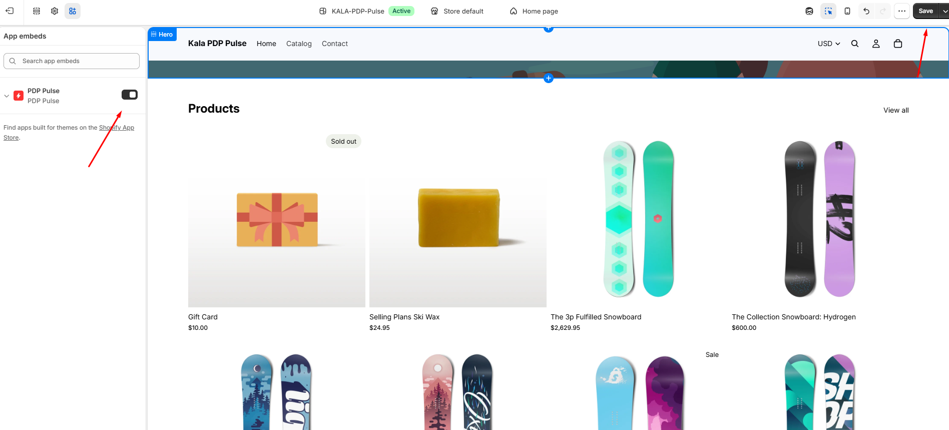 Step 4: Shopify Theme Editor Embeds