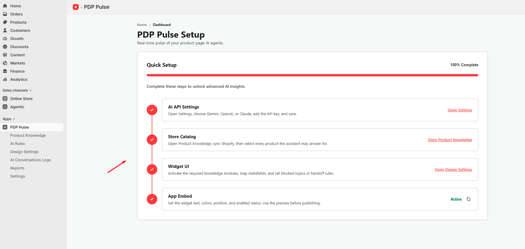 Step 5: 100% Complete Dashboard